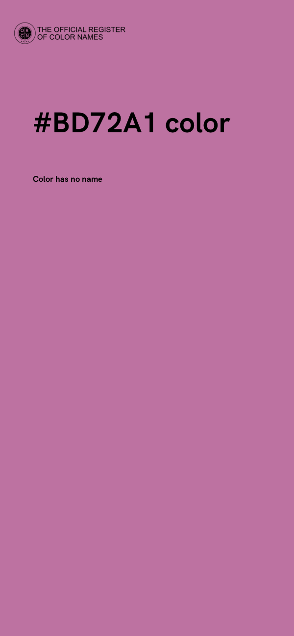 #BD72A1 color image