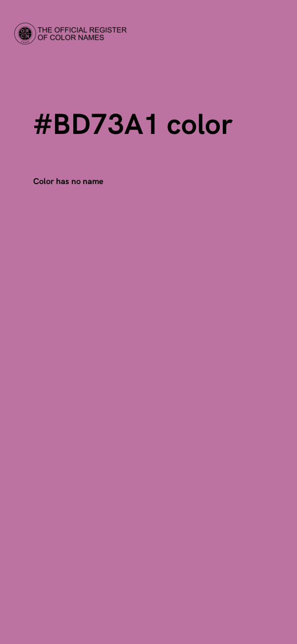 #BD73A1 color image