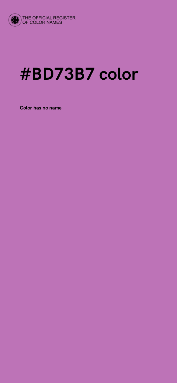 #BD73B7 color image
