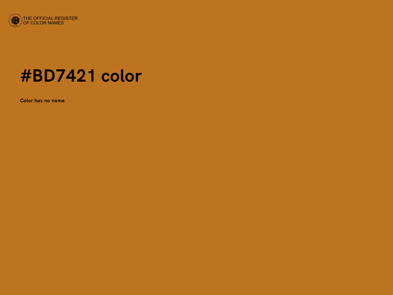 #BD7421 color image