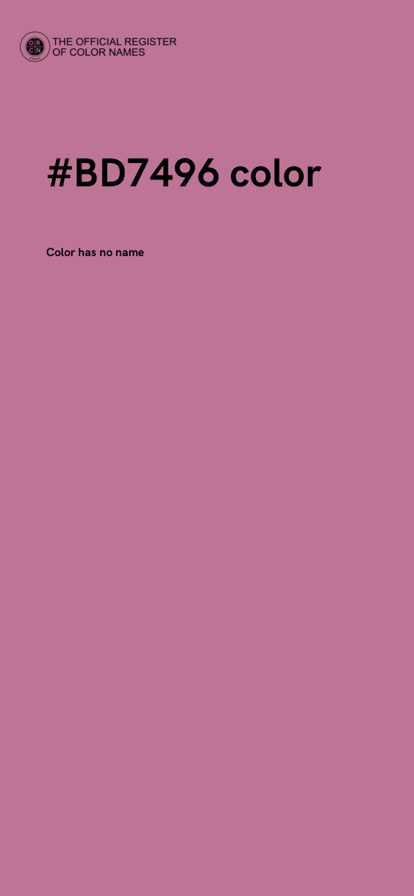#BD7496 color image