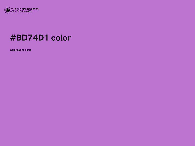#BD74D1 color image