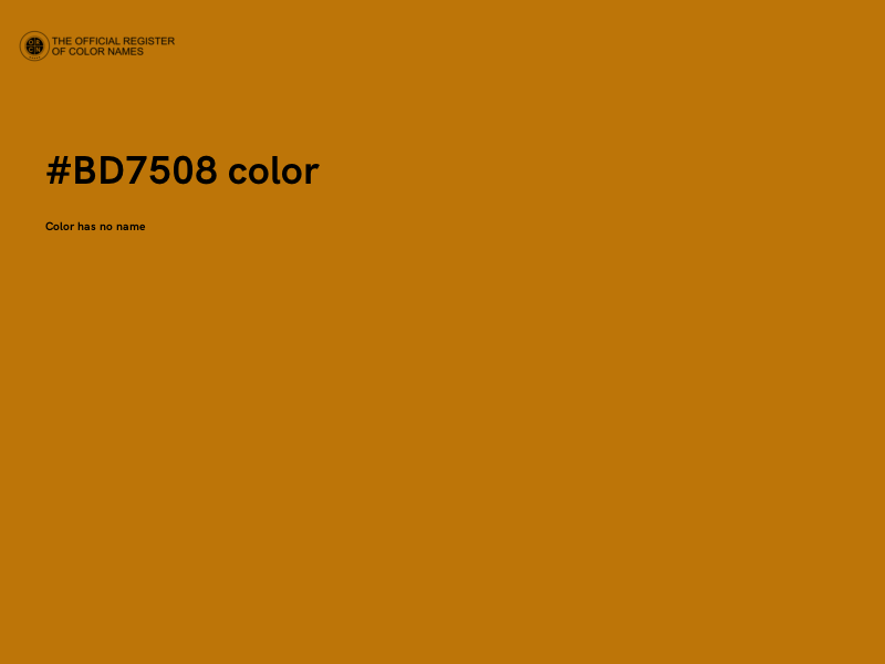 #BD7508 color image