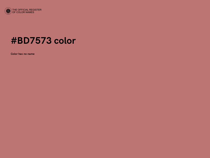#BD7573 color image