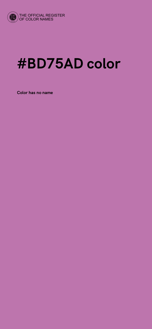 #BD75AD color image