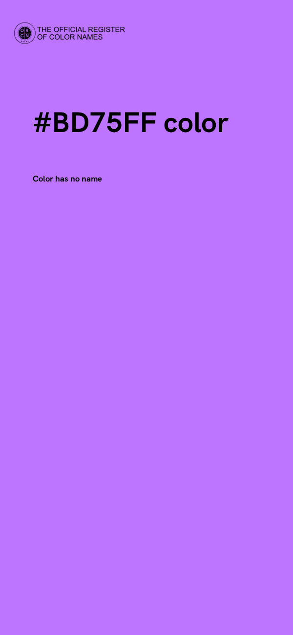 #BD75FF color image