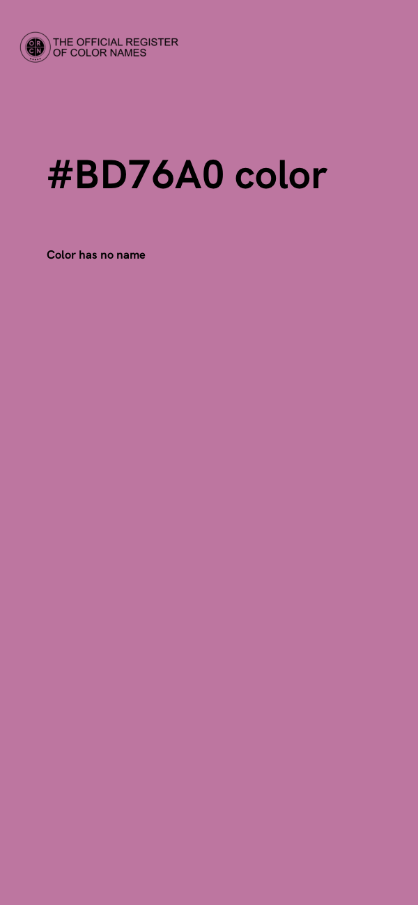 #BD76A0 color image