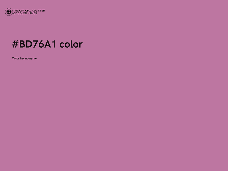 #BD76A1 color image