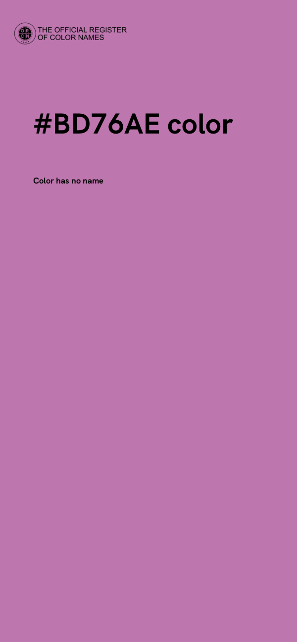 #BD76AE color image