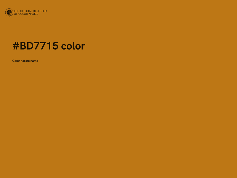 #BD7715 color image