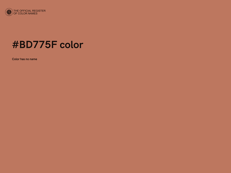 #BD775F color image