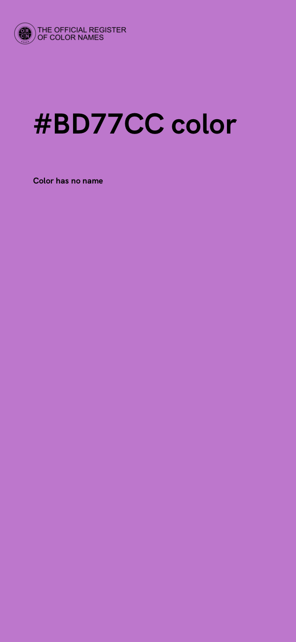#BD77CC color image