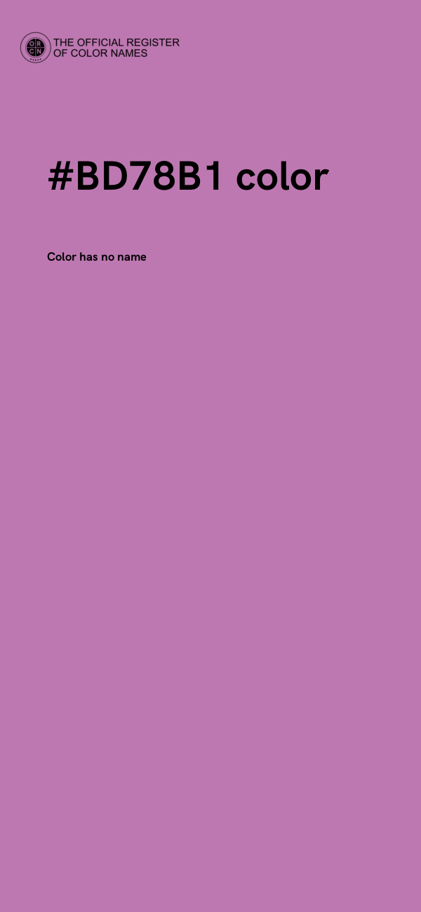 #BD78B1 color image