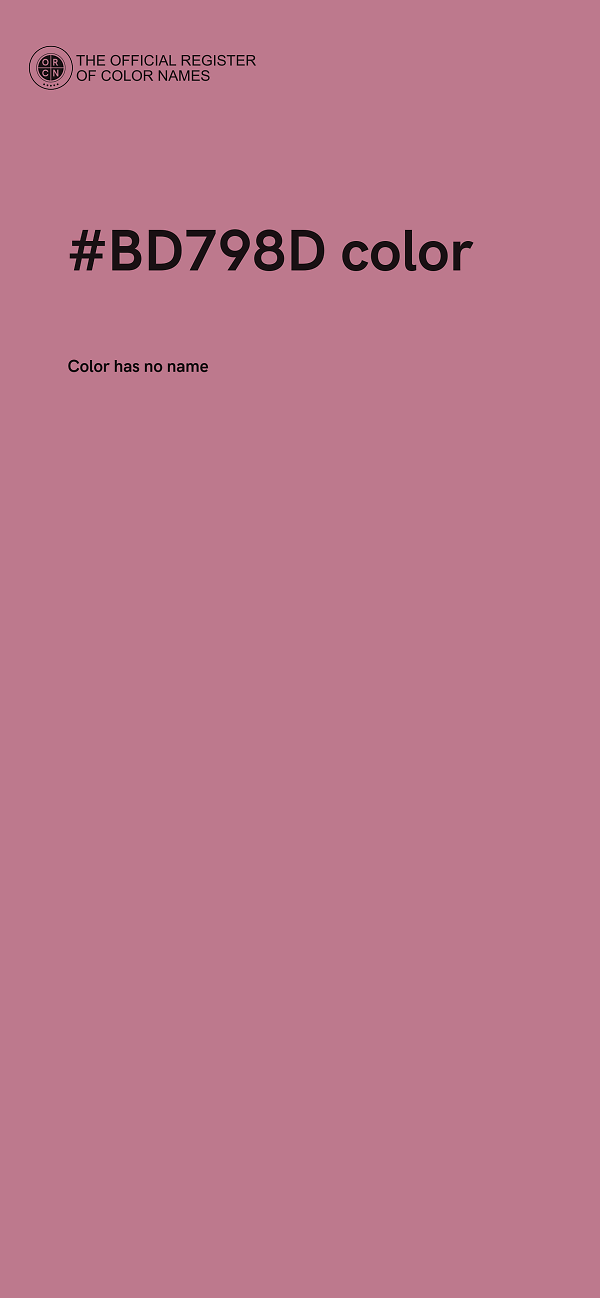 #BD798D color image