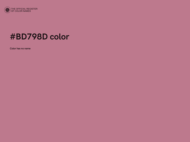 #BD798D color image