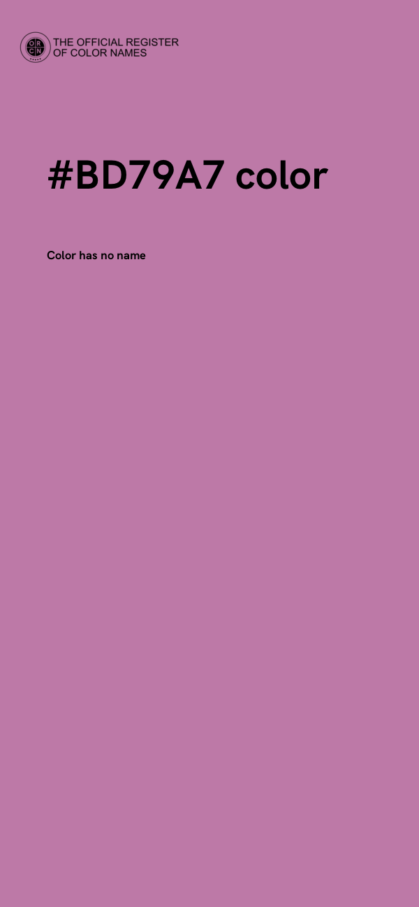 #BD79A7 color image