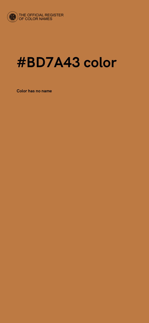 #BD7A43 color image
