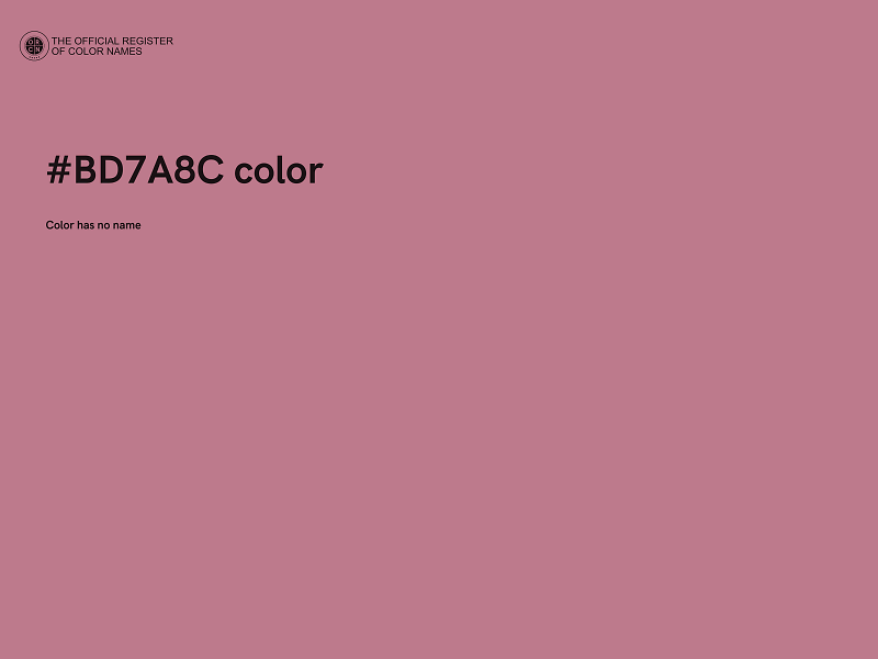 #BD7A8C color image