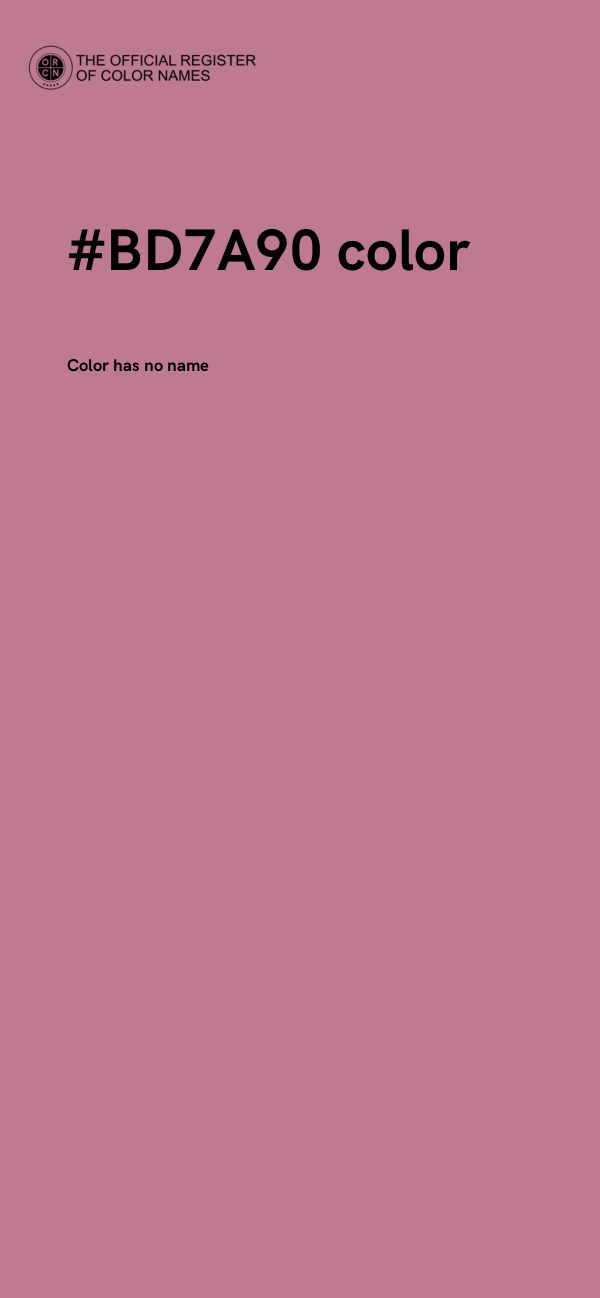 #BD7A90 color image