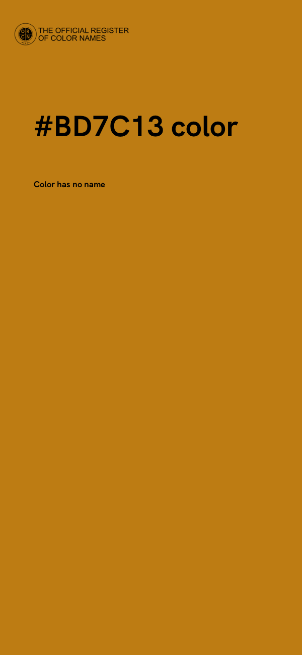 #BD7C13 color image