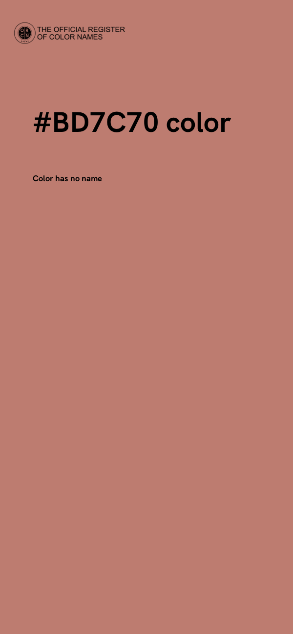 #BD7C70 color image