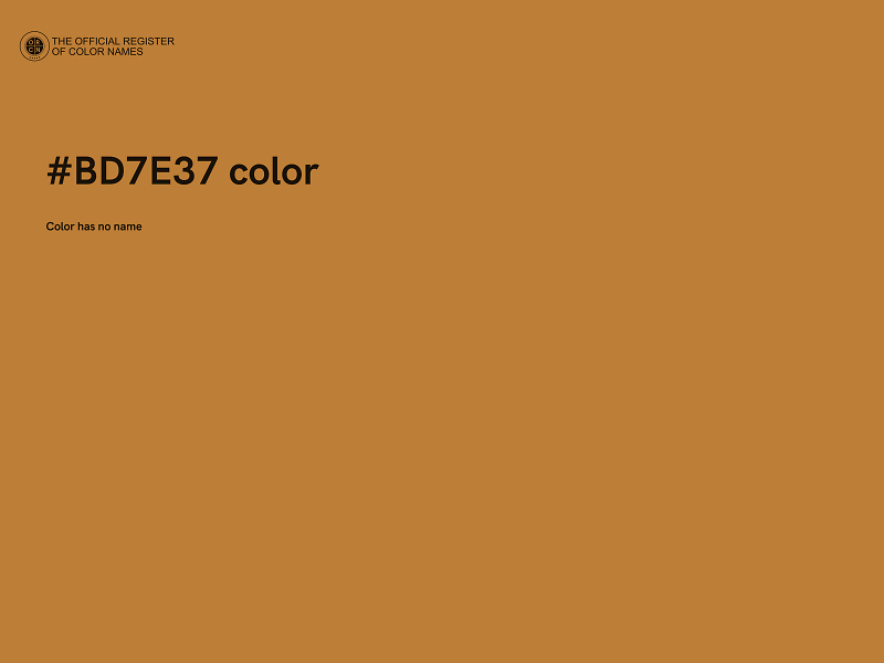 #BD7E37 color image