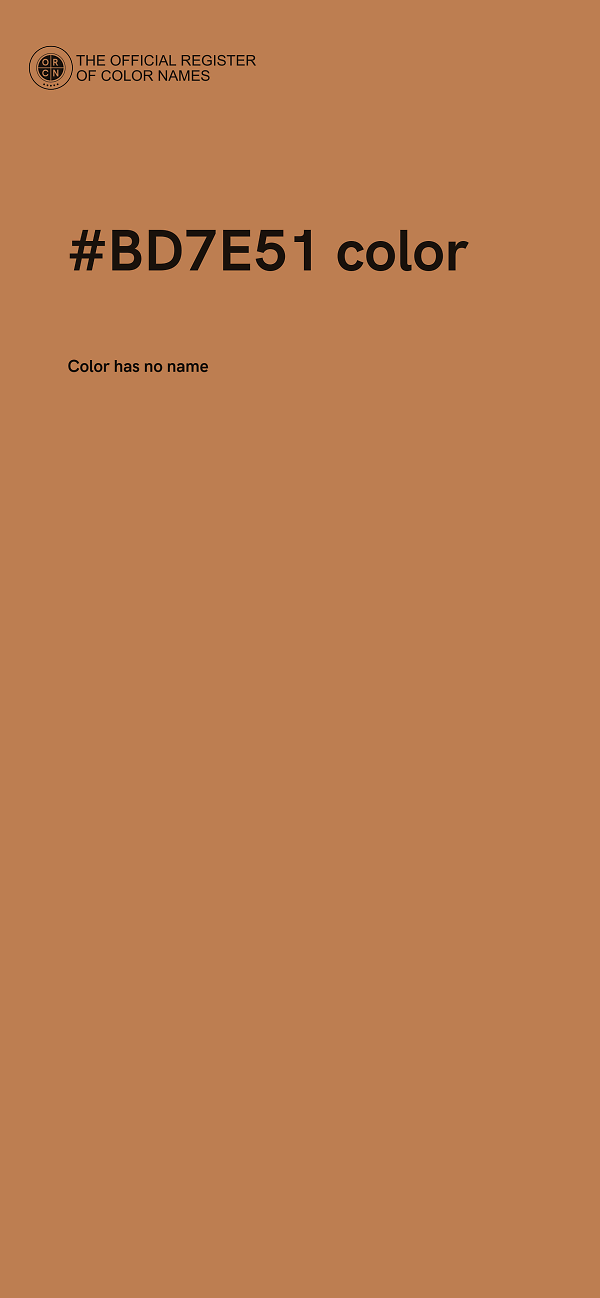 #BD7E51 color image