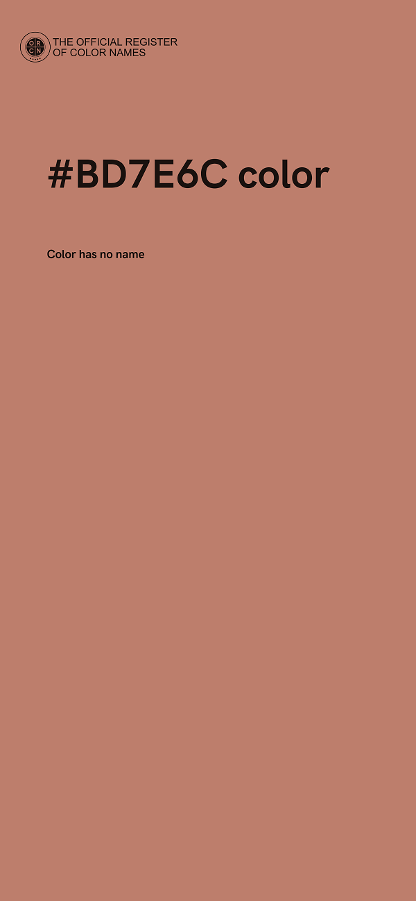 #BD7E6C color image