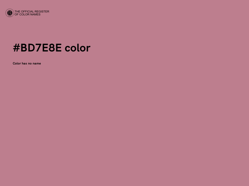 #BD7E8E color image