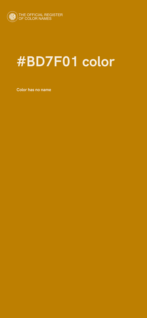 #BD7F01 color image