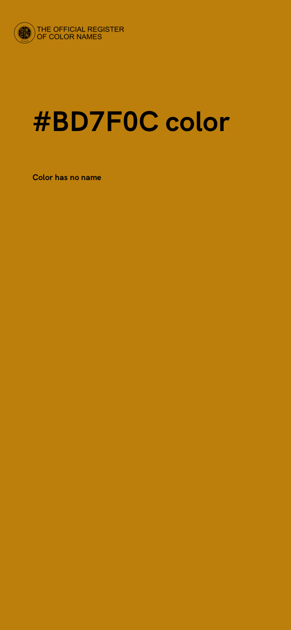 #BD7F0C color image