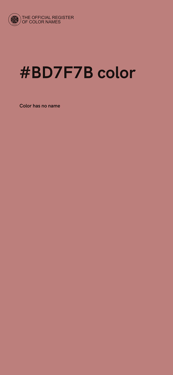 #BD7F7B color image