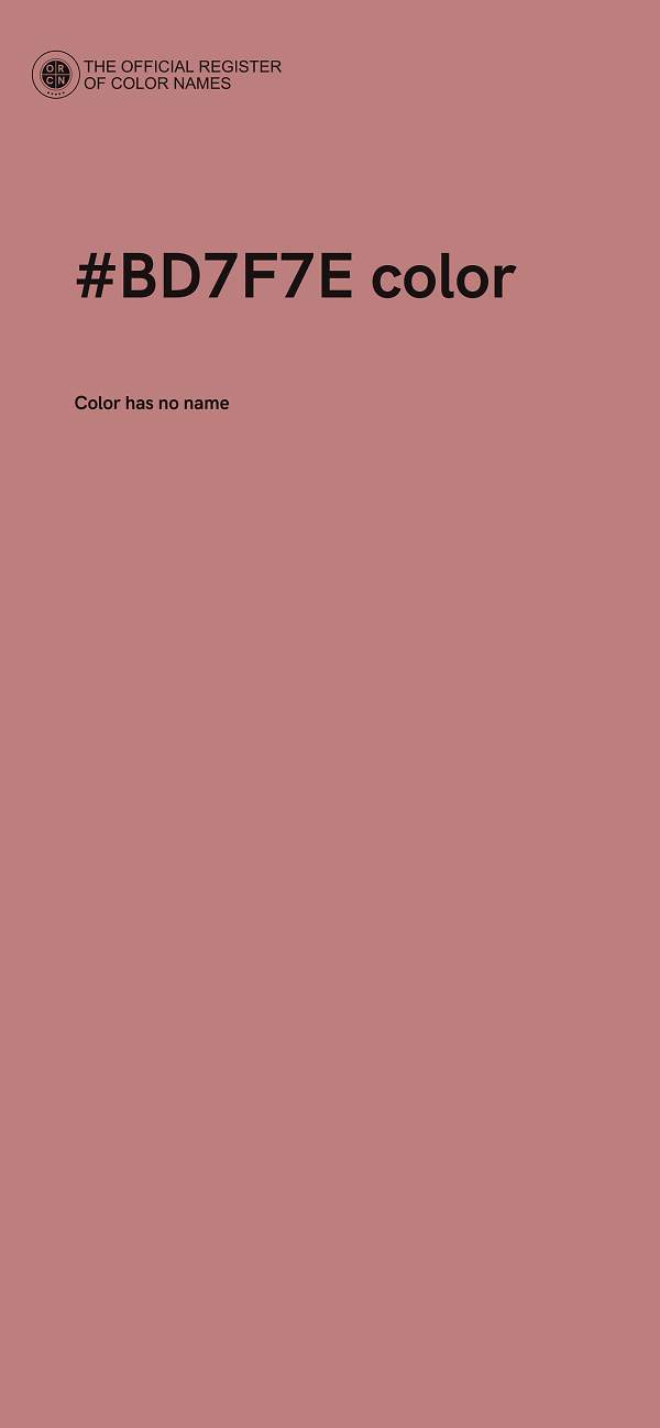 #BD7F7E color image