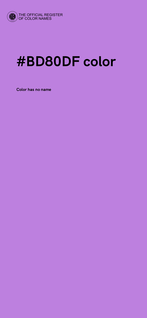 #BD80DF color image