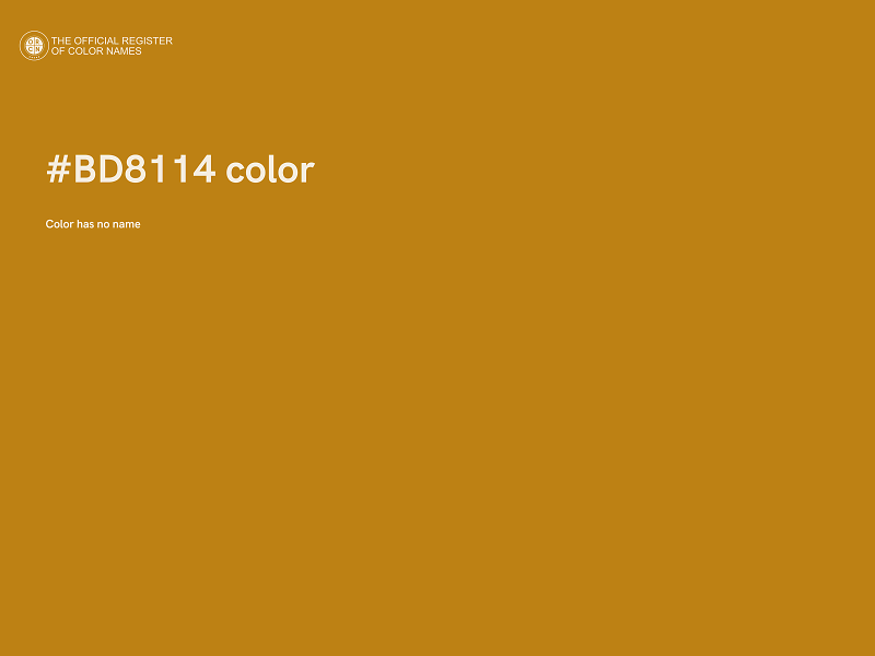 #BD8114 color image