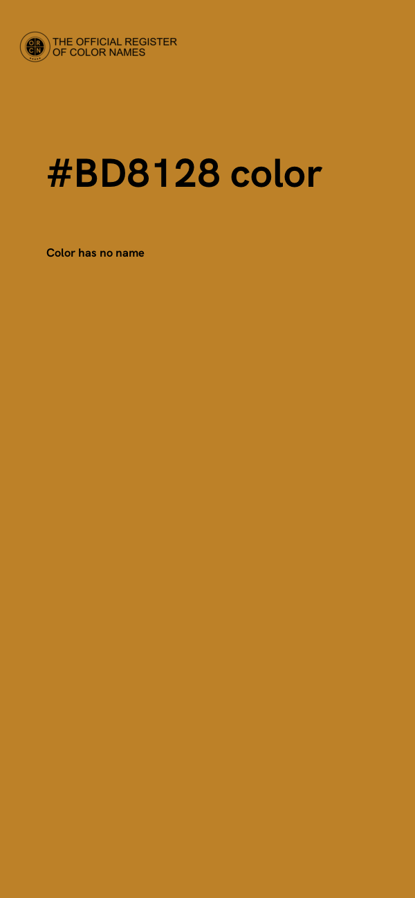 #BD8128 color image