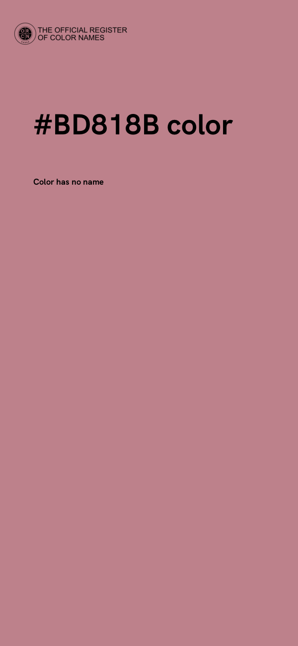 #BD818B color image