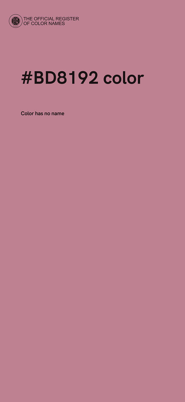 #BD8192 color image