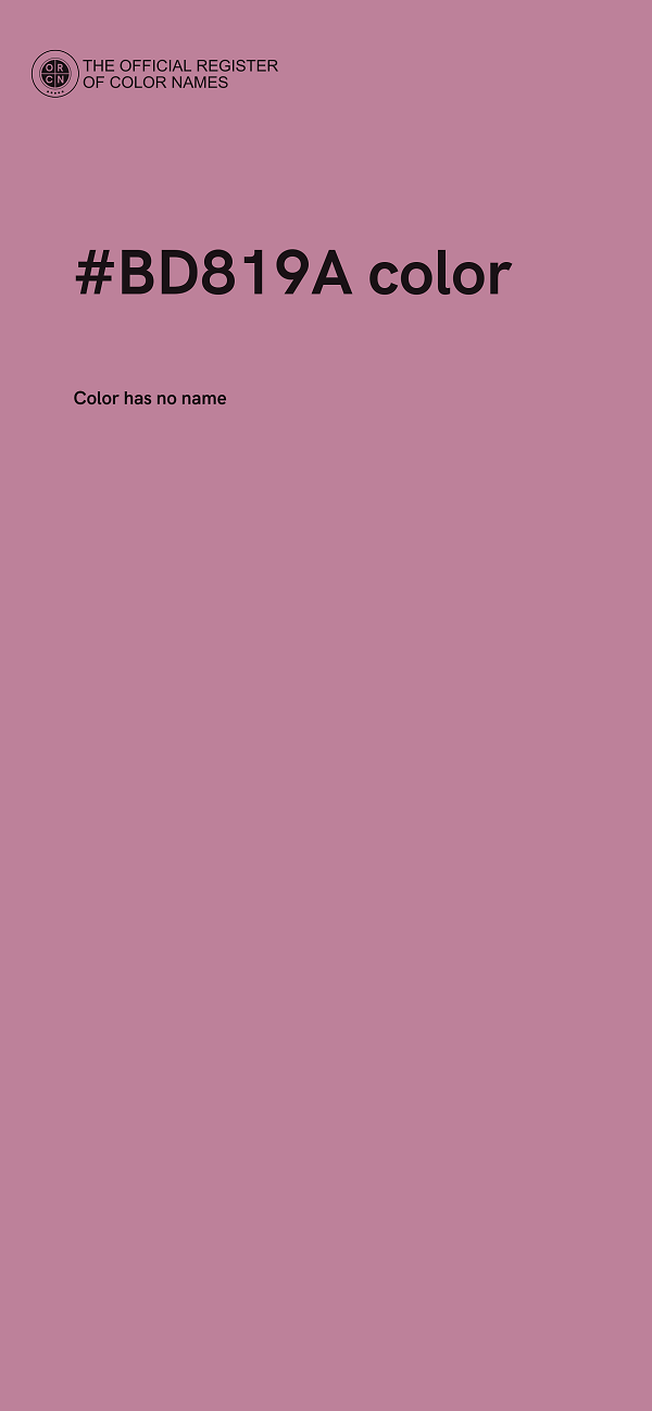 #BD819A color image