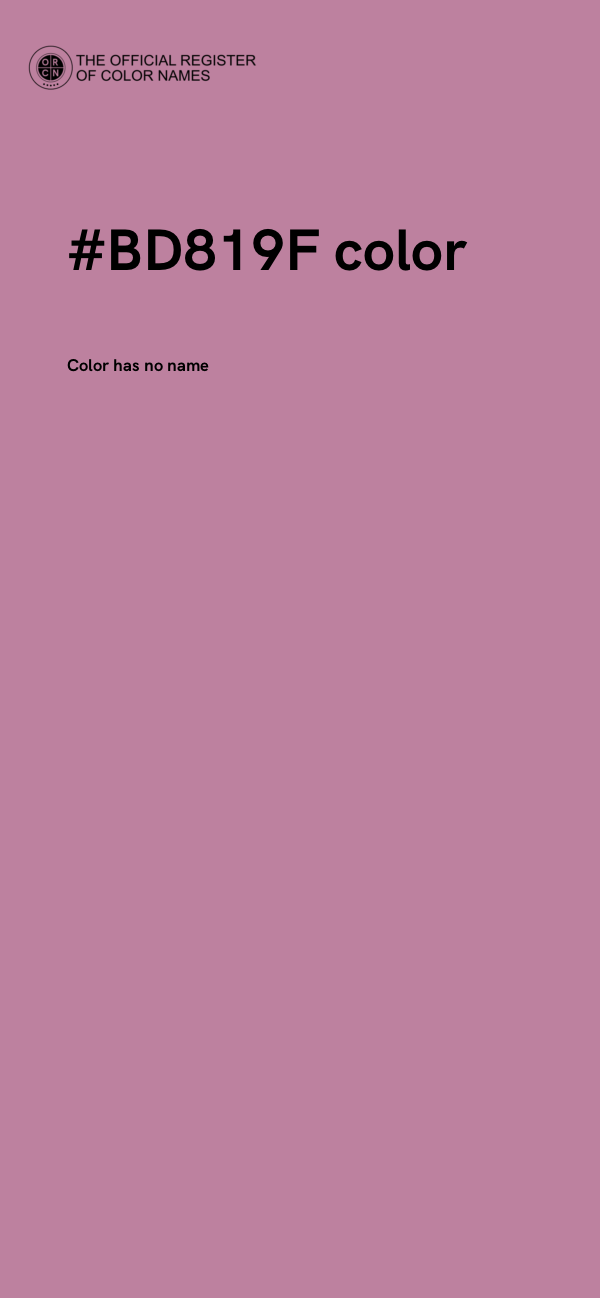 #BD819F color image