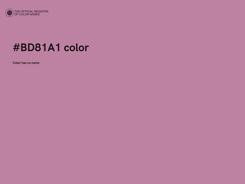 #BD81A1 color image