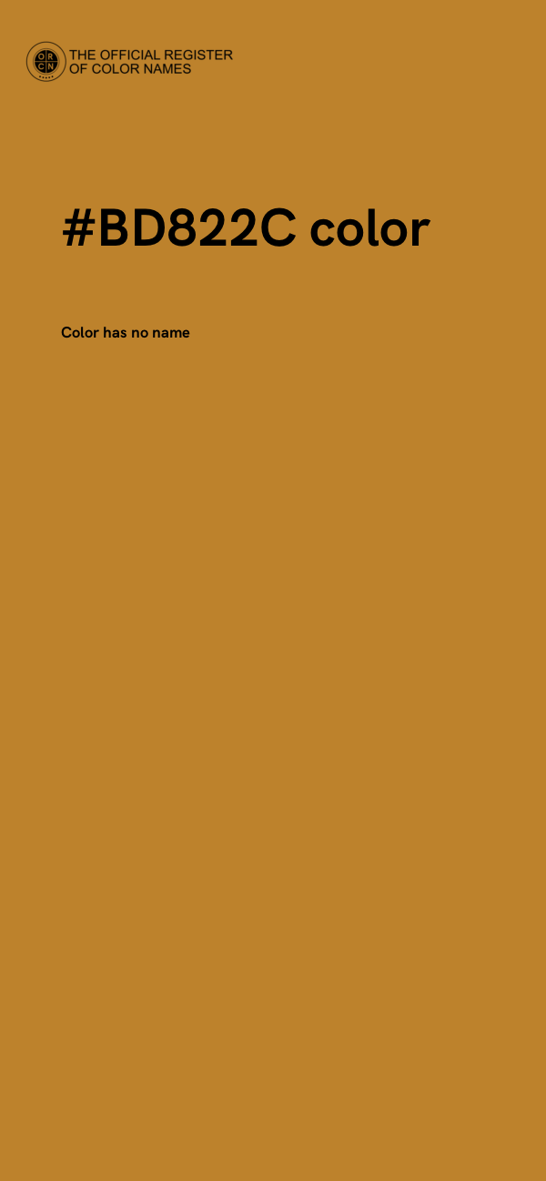 #BD822C color image