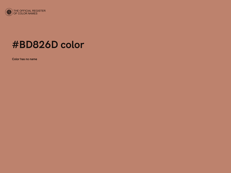 #BD826D color image
