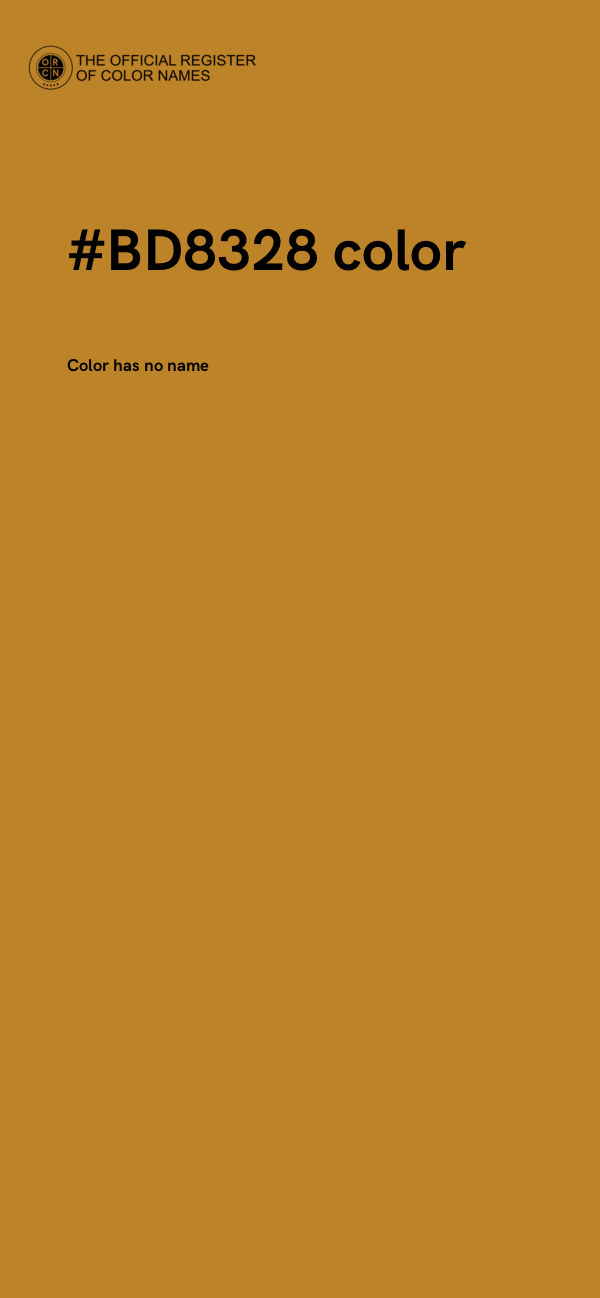 #BD8328 color image