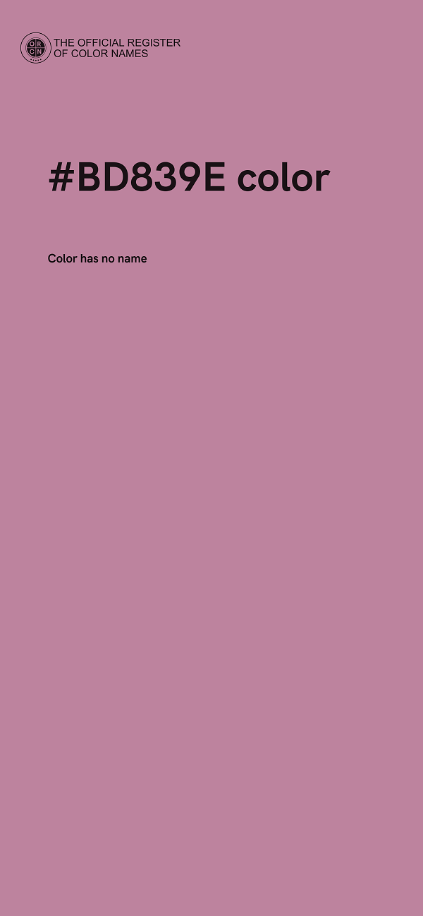 #BD839E color image