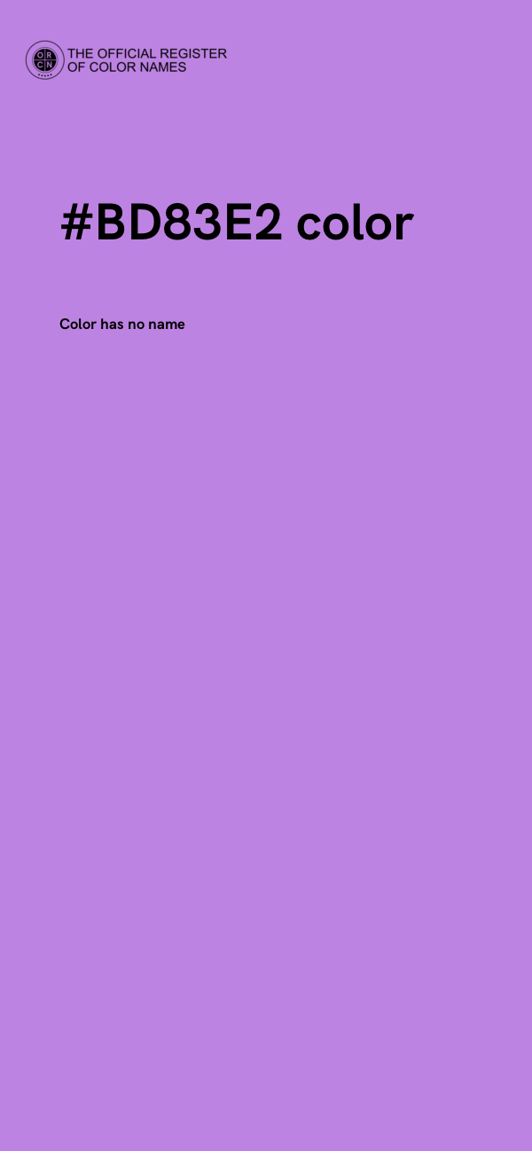 #BD83E2 color image