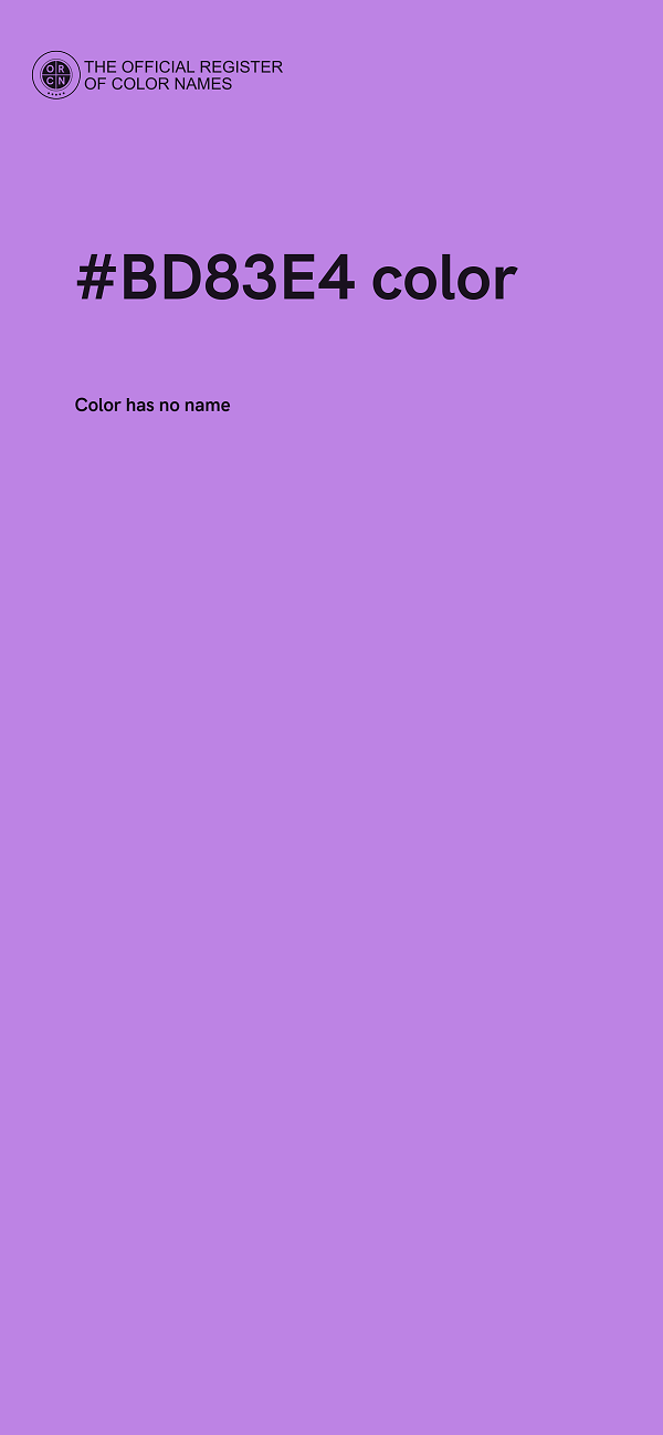 #BD83E4 color image