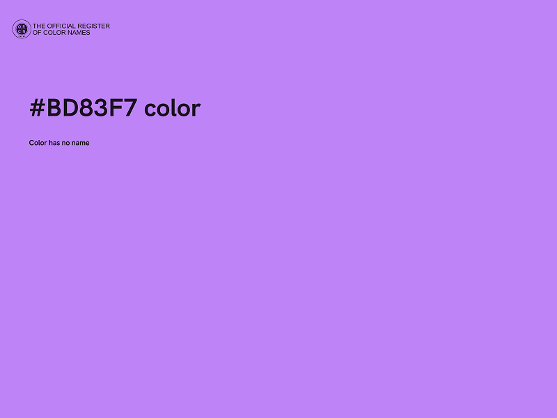 #BD83F7 color image