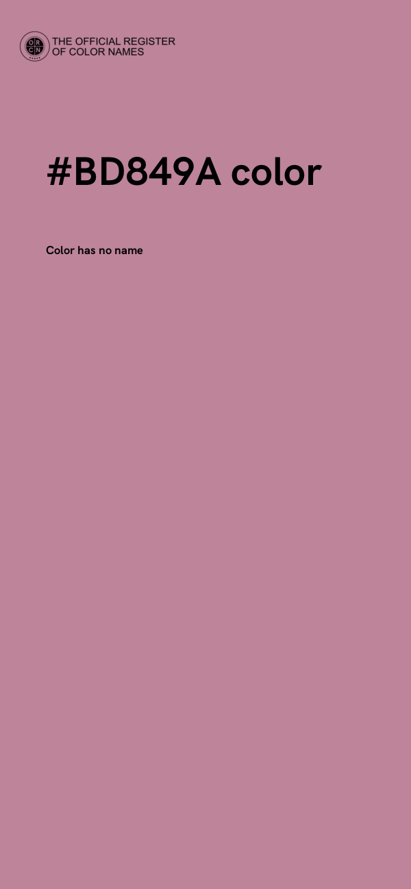 #BD849A color image