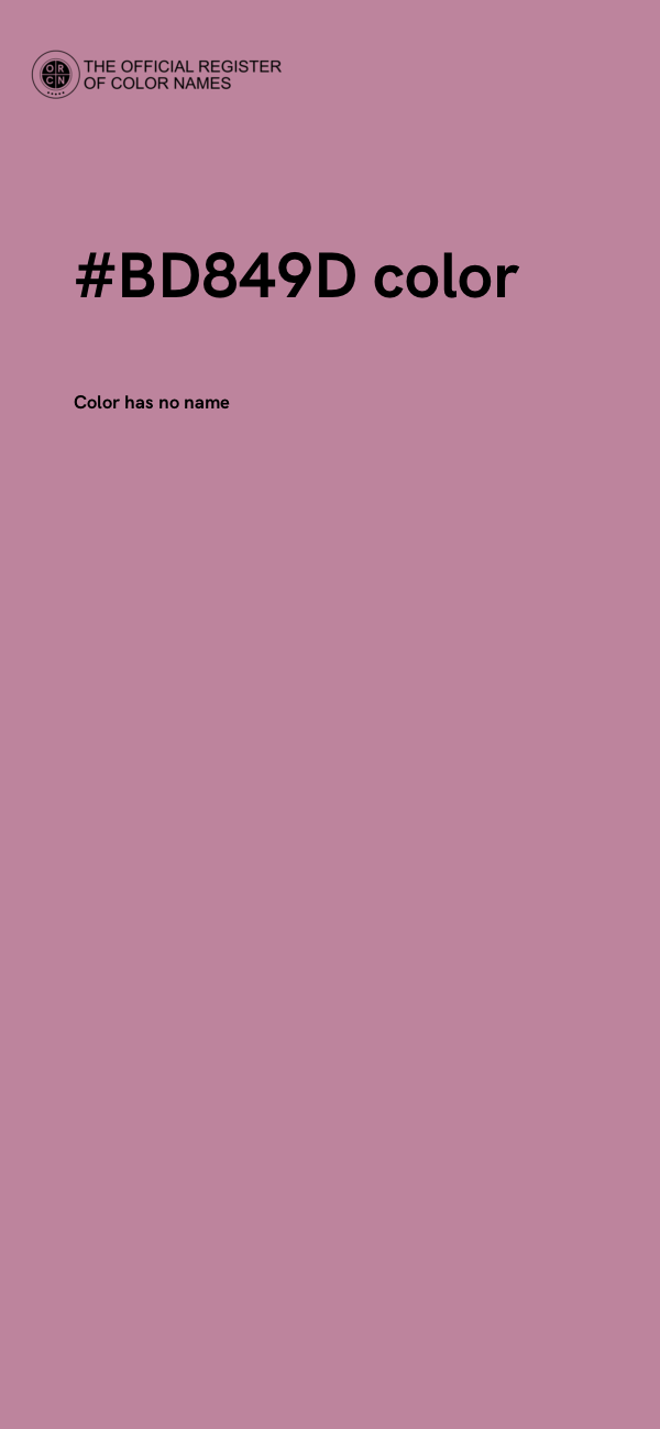 #BD849D color image